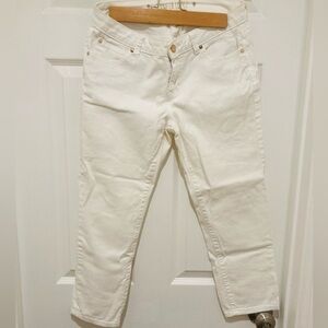 LIKE NEW Jennifer Lopez  6P Capri Elegant Women's White Jeans